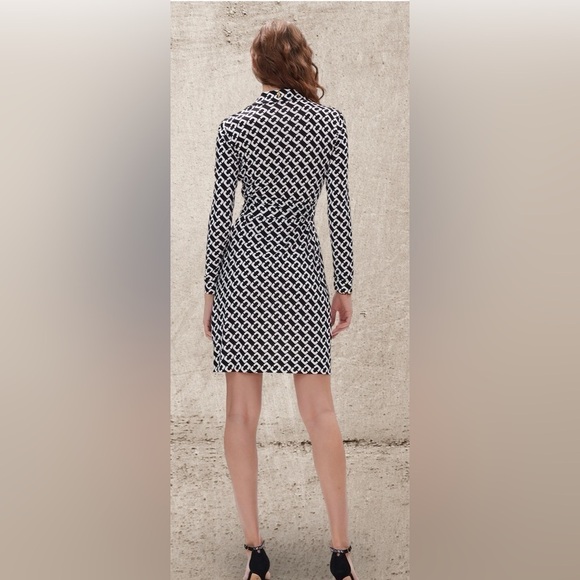 TART 💓SZ XS S💓BLACK AND WHITE SILK EFFECT JERSEY WRAP DRESS EXCELLENT CONDITION - Picture 10 of 11